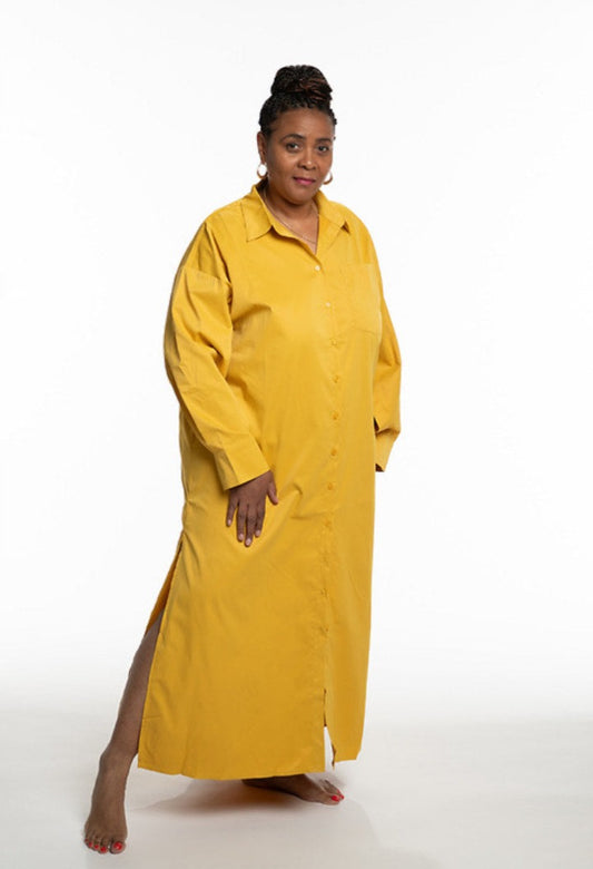 Yellow Shirt Dress